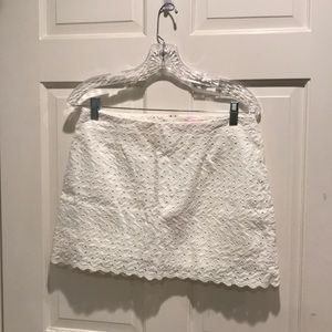 White eyelet skirt